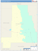 Golden Valley County, MT Digital Map Color Cast Style